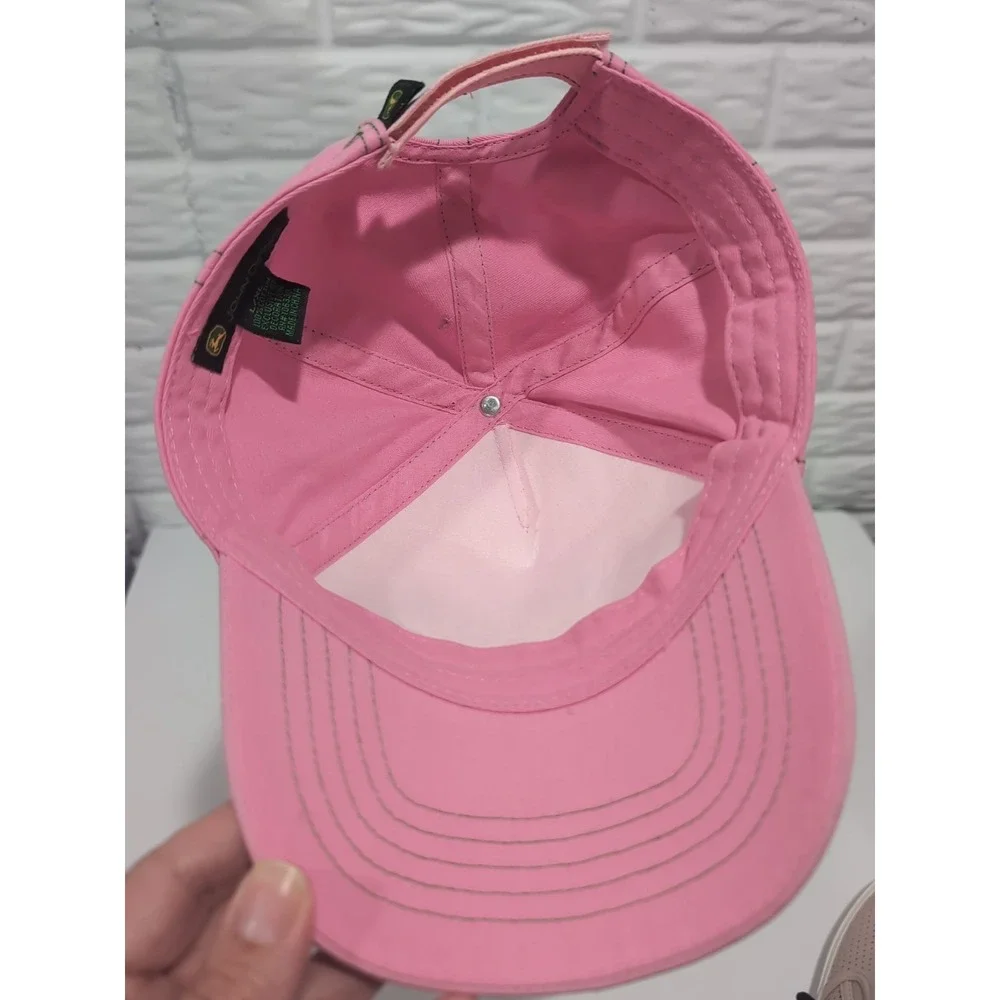 John Deere Pink Butterfly Baseball Cap Hat L/XL Adjustable Cotton Farm Outdoor